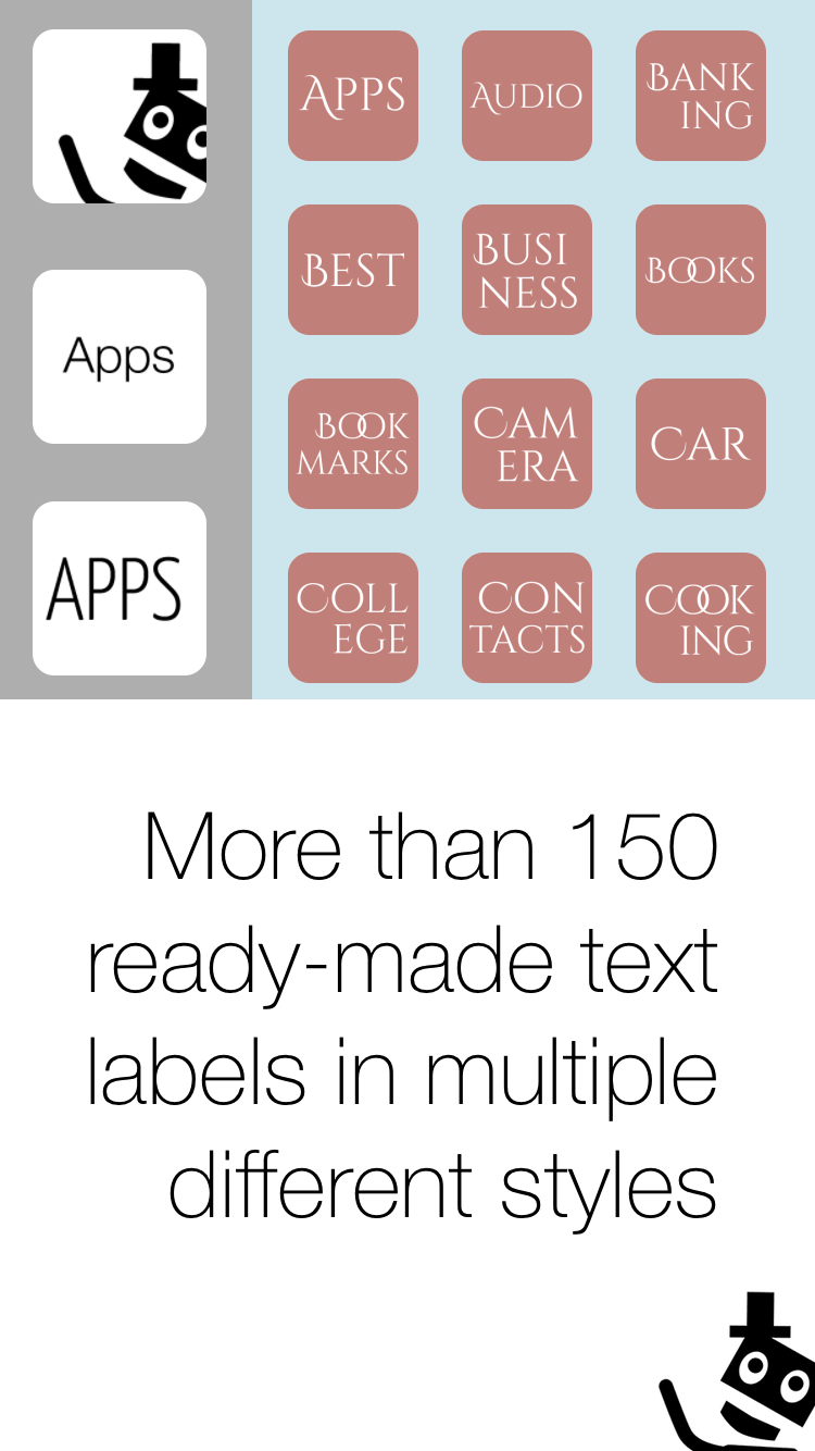 Mister Icon Screenshot 4 - More than 150 ready-made text icons in multiple styles