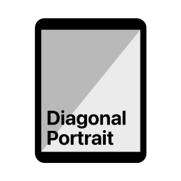 Diagonal Portrait wallpaper style for traditional iPad models