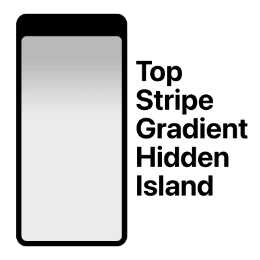 Top Stripe Gradient Hidden Island wallpaper for new style iPhone models with Dynamic Island
